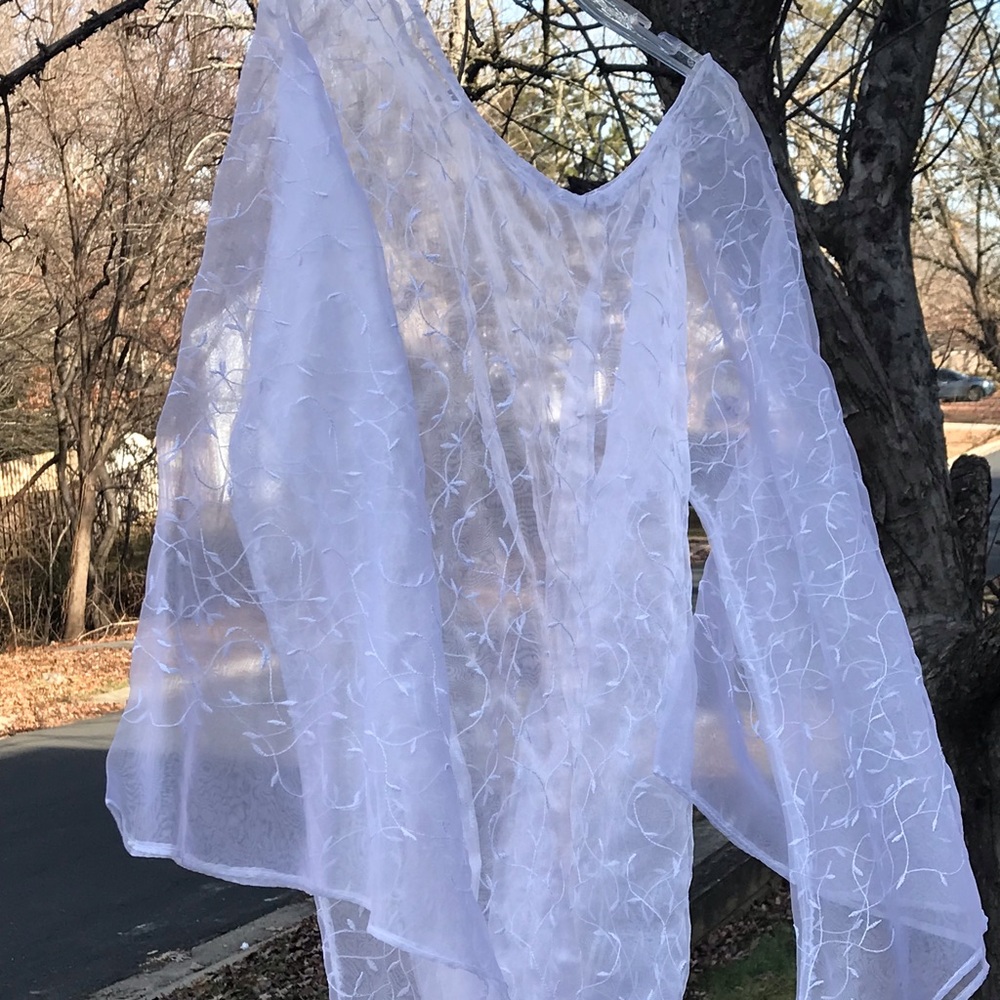 sheer white cover up